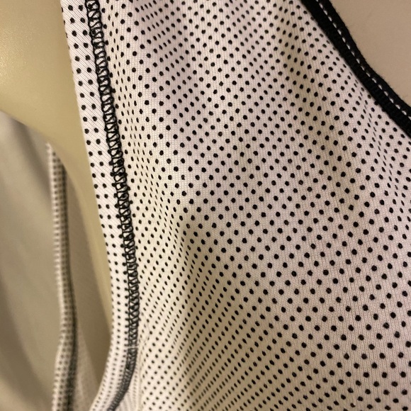 Tank Top Ladies Liz Claiborne L Sleeveless Blk&Wht - Picture 4 of 5